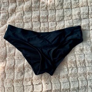 Black cheeky bikini bottoms